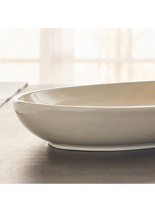 Home Box Sahra Serving Platter, Beige, 35cm - Image 4